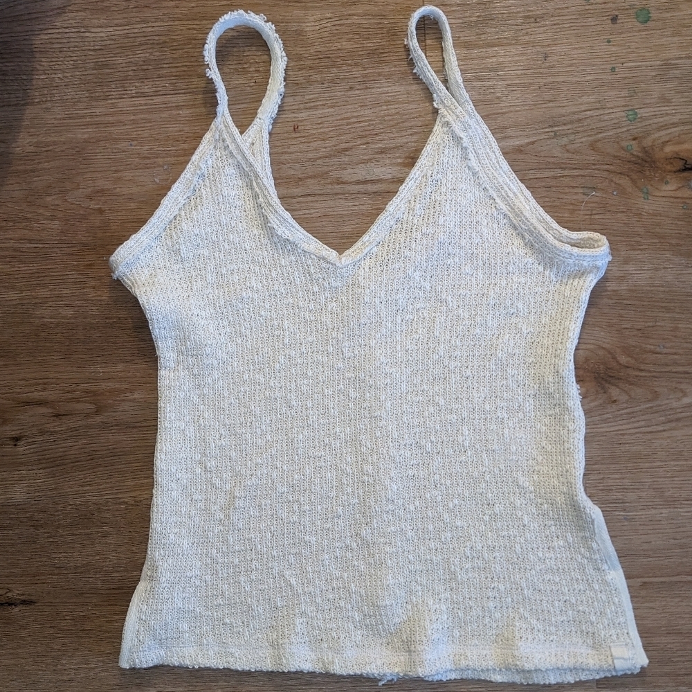 Free People NWOT Don't Go Top sz XS Textured Cream Knit​​ - Picture 6 of 14